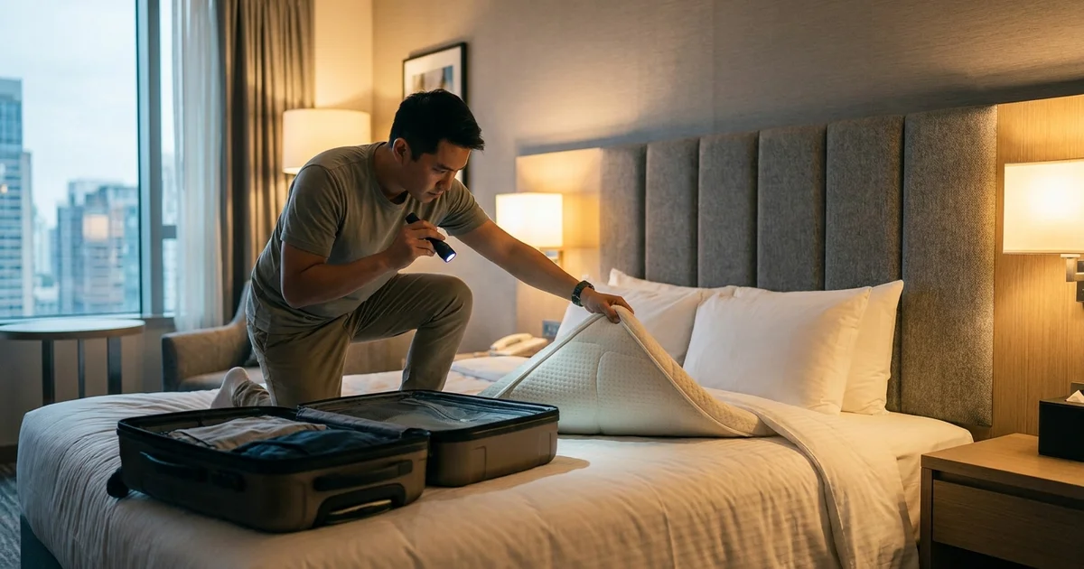 Bettwanzen beim Reisen vermeiden – Hotelzimmer prüfen