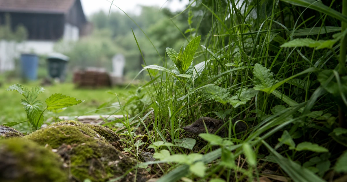 Feldspitzmaus-Lebensraum im Garten und an naturnahen Hausrändern