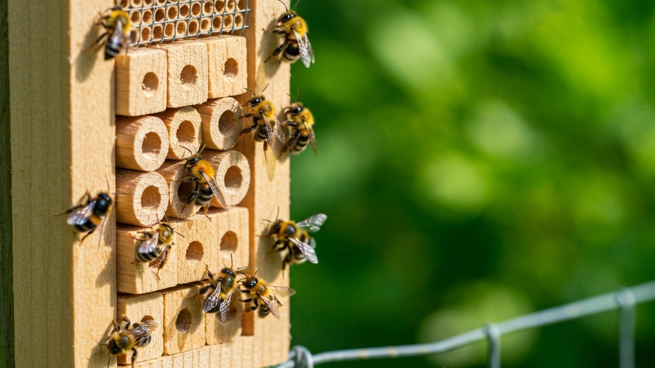 Insektenhotel im Garten für Wildbienen – Förderung besonders geschützter Arten