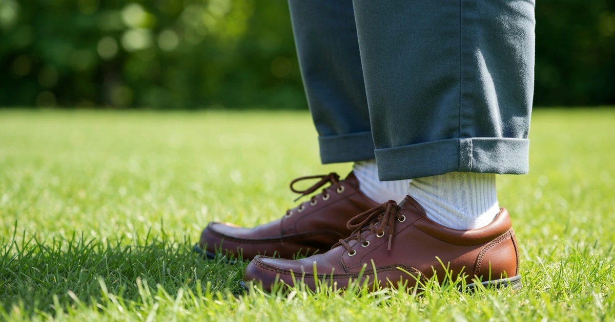 Socken über Hosenbeine ziehen als Schutz gegen Grasmilben – einfachste Barrieremaßnahme