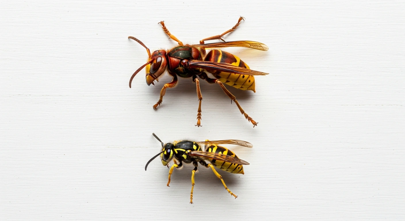 Hornisse vs. Wespe im direkten Vergleich – Körpergröße, Kopfform, Färbung und Muster