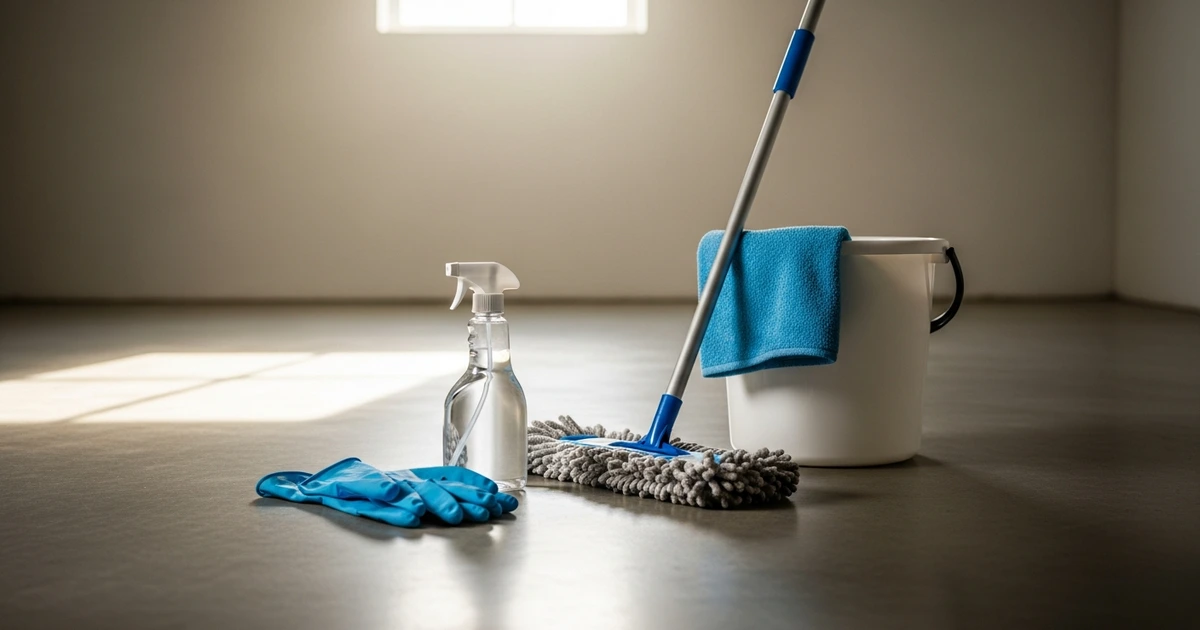 Schutzhandschuhe und Reinigungsmittel für die Kellerreinigung – Hygiene in feuchten Räumen