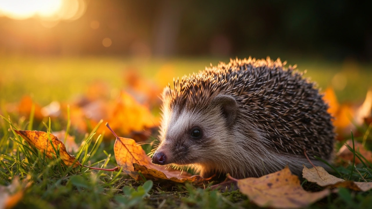 Igel im deutschen Garten bei Dämmerung – besonders geschützt nach BNatSchG