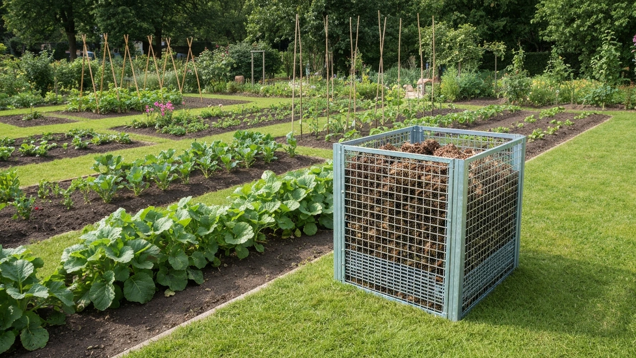 Sicherer Kompost mit Metallboden und engmaschigem Drahtgitter – eine der wirksamsten Maßnahmen gegen Ratten im Garten