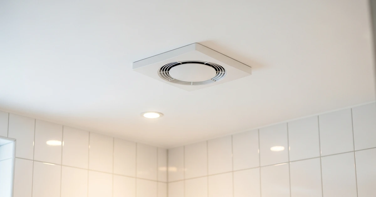 Deckenventilator im Badezimmer für bessere Luftzirkulation – verhindert Feuchtigkeit und Silberfische